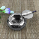 Creative Stainless Steel Drum Shape Lid Ashtray With Cover Car Living Room  P9T7