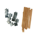 12x 8mm x 90mm Candle Wood Wick with Sustainer Tab Candle Making Supply JR