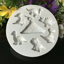 Dinosaur silicone cake mold fondant mold cake decorating tools chocolate mould U