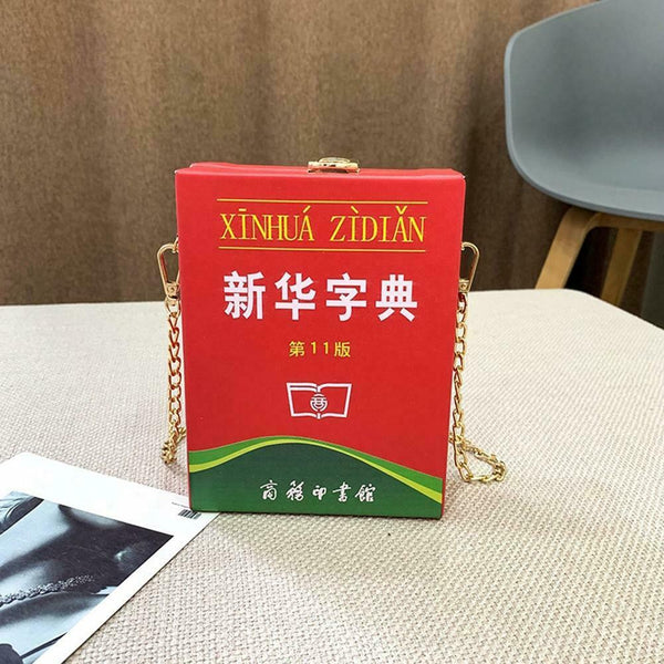 Women Shoulder Crossbody Handbag Creative Dictionary Lady Travel Shopping Purse