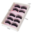 5Pairs False Eyelashes Natural Black Eye Lashes Extension Pro Makeup Long Curl