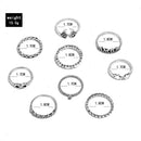 9pcs Boho Women Star Angle Charm Knuckle Ring for Women Street Jewelry Gift