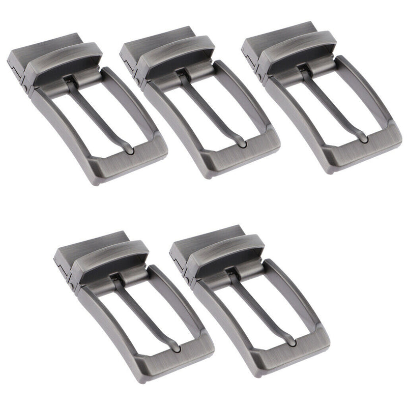 5x Mens Metal Reversible Belt Buckle Replacement Retro Pin Buckle Rectangle