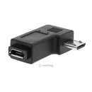 Mini 90 Degree Elbow Micro USB Port to Micro USB Port Adapter Cable Connector