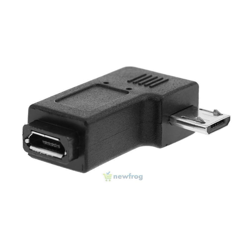 Mini 90 Degree Elbow Micro USB Port to Micro USB Port Adapter Cable Connector