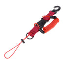 Durable Scuba Diving Spiral Spring Coil Lanyard Camera Safety Leash Red