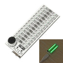 2x13 USB Mini Spectrum LED Board Voice Control Sensitivity Adjustable Green