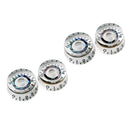 Set of 4 Guitar Speed Volume Tone Control Knobs for LP Guitar Black Numbers