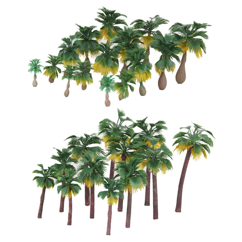 27Pcs HO O N Z Scale Tree Palm Models Rain Forests For Architectural Diorama