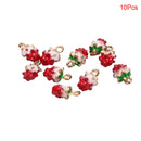 10Pcs New Arrival Enamel Strawberry Charms Pendant DIY Jewelry Craft Findings OZ