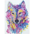 5D DIY Special Shaped Diamond Painting Wolf Head Embroidery Craft Kit Decor
