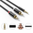 Jack 3.5mm to 2 RCA Audio Cable AUX Splitter 3.5mm Stereo Male to Male RCA