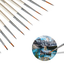 12pcs Manicure Tool Paint Brush Set Nylon Nail Art Cusp Detail Liner Extra Fine