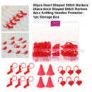 88pcs Locking Stitch Markers DIY Weave Needles Craft Knitting Crochet Hold_