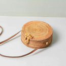 Bali Island Hand Woven Bag Round Butterfly buckle Rattan Straw Bags Satchel