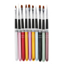 10pcs/set UV Gel Nail Art Brush Polish Painting Pens For Salon Manicure DIY