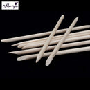 20Pcs Nail Art Orange Wood Stick Cuticle Pusher Remover Pedicure Manicur MUO