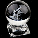 80mm Clear Crystal Glass Ball Sphere Balls Home Office Decoration - Elk