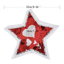 1x five star reversible sequins sew on patches for clothes jeans DIY embroidery'