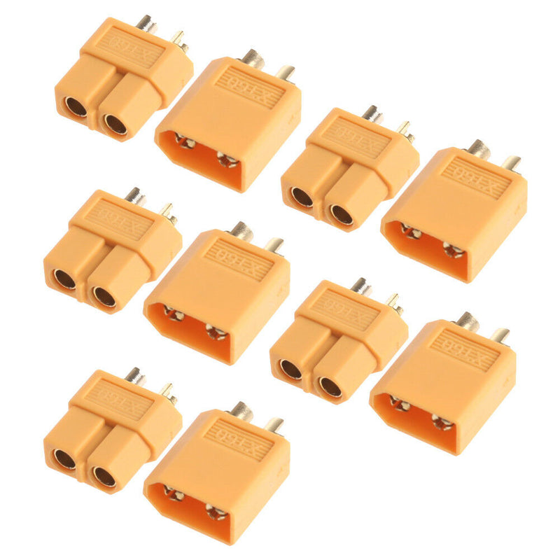 5 Pairs of XT60 XT-60 Male Female Bullet Connectors Plugs for Lipo Battery RC