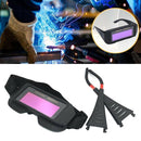 Auto Darkening Welder Goggle And Headband Helmet Anti-Glare Glasses Yellow Frame