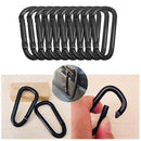 10x Aluminum Carabiner D-Ring Key Chain Clip Snap Hook Karabiner Camping Keyring