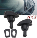 2Pcs Plastic Car Auto Window Windshield Washer Spray Sprayer Nozzle Black New