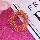 5pcs Copper Color Finger Massage Ring Acupuncture Ring Body Relax Hand Massa BX