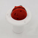 Deck Filler For FUEL 38mm (1.1/2") Socket White Nylon Red CAP Boat Motorhome