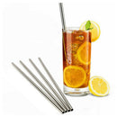 4Pcs Metal Drinking 304 Stainless Steel Straw Straight Straws for Juice Cof H6O5
