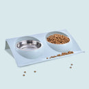 Stainless Steel Double Bowls Food Anti Ants Water Dog Bowl Cat Feeder Cat P D7U5