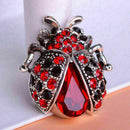 Charm Rhinestone Crystal Insect Red Ladybug Brooch Pins Party Christmas-L C N5U4