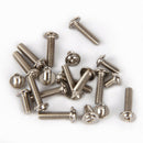 70Pcs M2*3-12mm Flanged Phillips Dome Button Head Machine Screws Kit Ni-plated