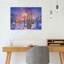 5D DIY Full Round Drill Diamond Painting Snow Street Cross Stitch Kit Decor