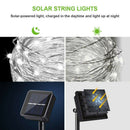 Solar String Lights Waterproof Copper Wire Fairy Lamp (Cold White 100LED) A
