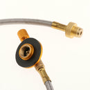 23in Propane Hose Adapter Coverter Outdoor Camping BBQ Gas Stove Hose w/ Valve