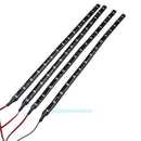 4Pcs Waterproof 30CM 15 LED Car Motor Truck Flexible Strip Light Decor Blue 12V