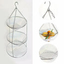 Hanging Fruit Basket Iron Art 3-Layer Baskets Fruit Tray Drain Basket House