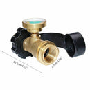 Propane Tank Cylinder Adapter Coupler BBQ Gas Pressure Regulator Gauge Tool