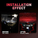 USB Car Interior Atmosphere Starry Sky Lamp Ambient LED Red Projector Light F0M9