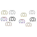 20pcs Stainless Steel  Hoop Nose Rings Earring Septum Piercing Ring