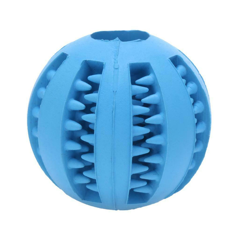 7cm Pet Toys Rubber Interactive Ball for Dog Chew Tooth Cleaning(Blue) A