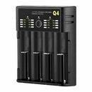 4 Slots 18650 Battery Charger USB Independent Smart Charging Dock Adapter Device