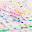 6pc/set Creative Double Headed Highlighter Gel Pen Pen Stationery Marker St P1S4