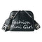Fashion Women Wide Shoulder Strap Bag Leather Messenger Bag Purse (Black)