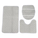 180 x 180Cm 4Pcs/Set Elegant Flowers Pattern Shower Curtain Mat Set Non Sli