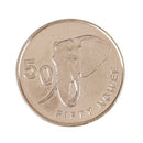 21mm Zambia 50 Ngwee Coin African Wild animal Collection of commemorative OZ