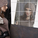16pcs Mirrors Self-adhesive Tiles Mirror Wall Stickers for Home Decor