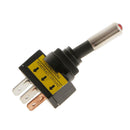 2 Pieces Car Boat 12V 20A Yellow & Red LED Rocker Toggle 3Pin SPST Switch