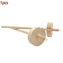 1pcs Beginners Drop Spindle Top Whorl Yarn Spin Hand Carved Wooden Tool Gif Q2H3